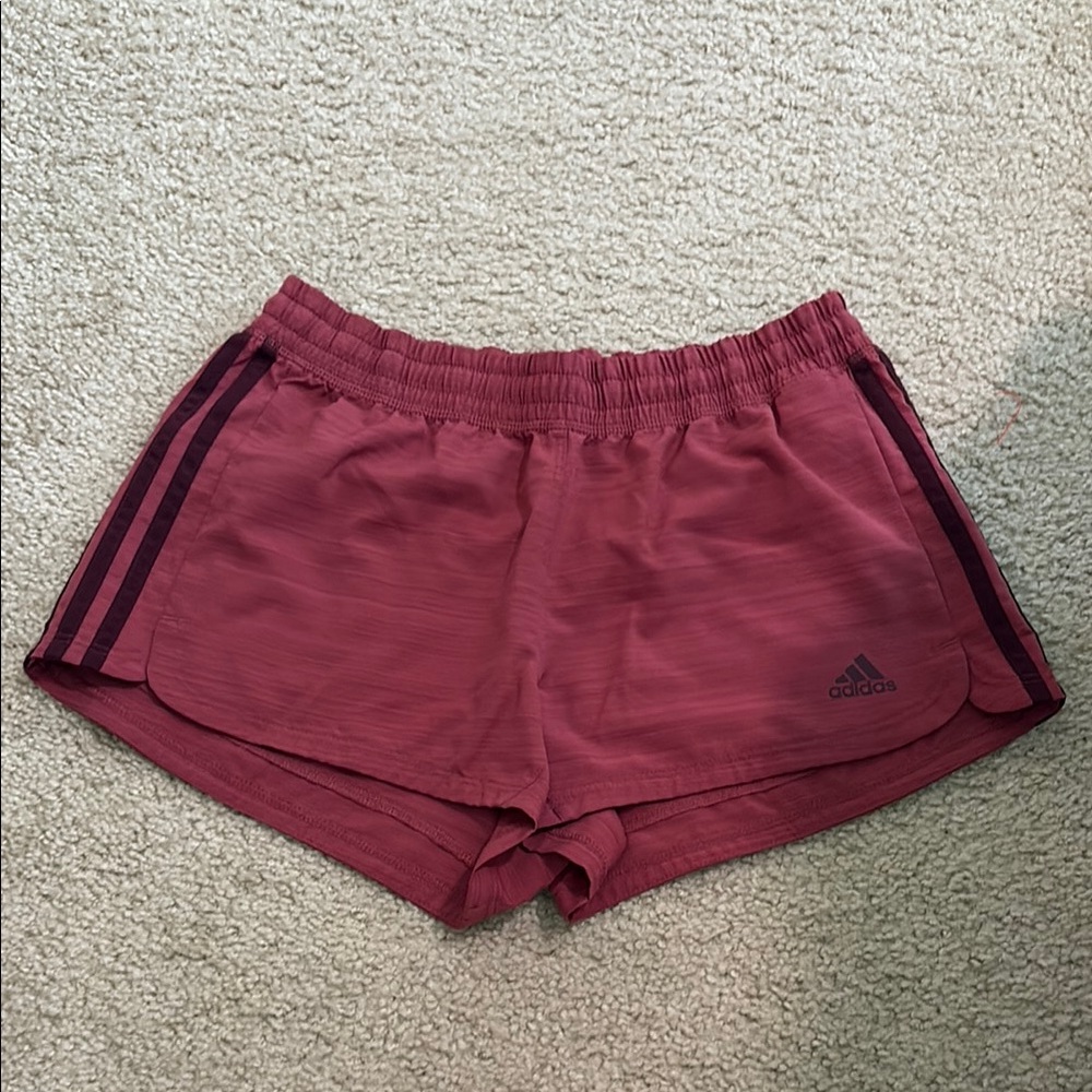 Adidas Women's Burgundy Athletic Shorts